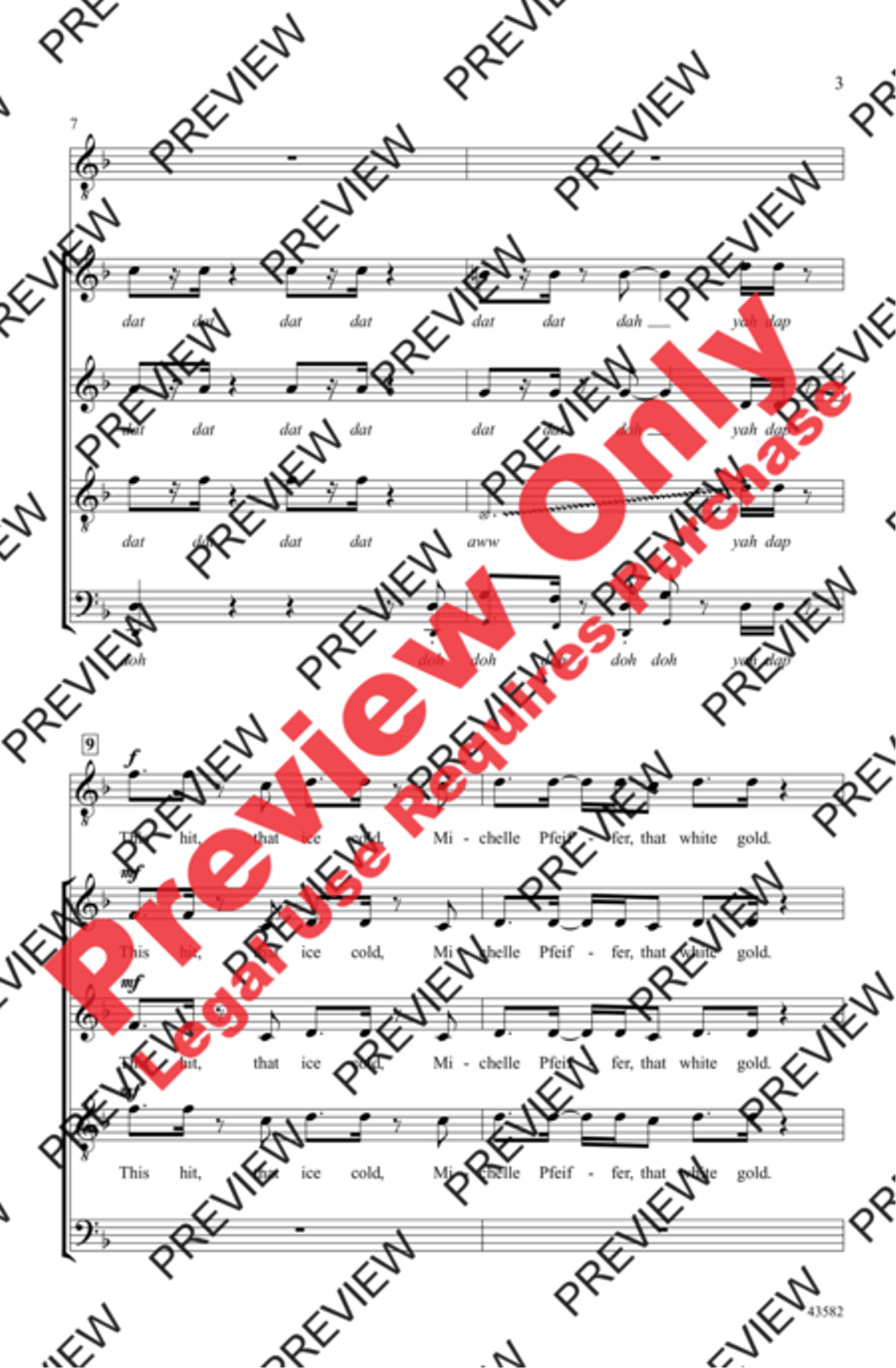 Uptown Funk 4-Part scores gallery preview page 3