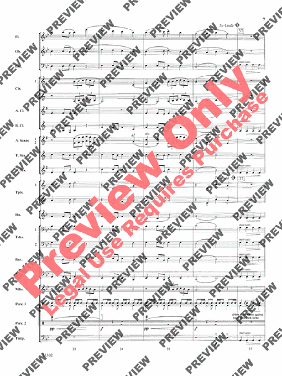 White Water Journey White Water Journey Concert Band scores gallery preview page 10