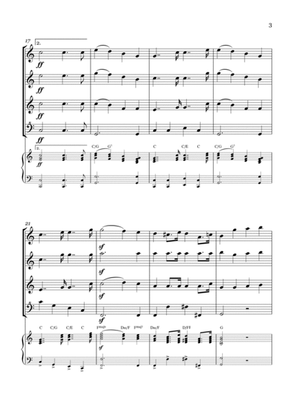 Wedding March - For Recorder Quartet and Piano - With chords image number null