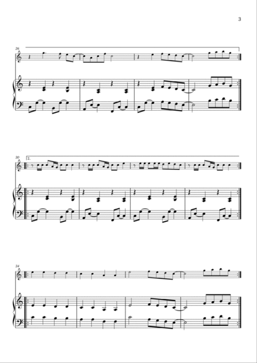No Woman No Cry B-Flat Clarinet scores gallery preview page 3