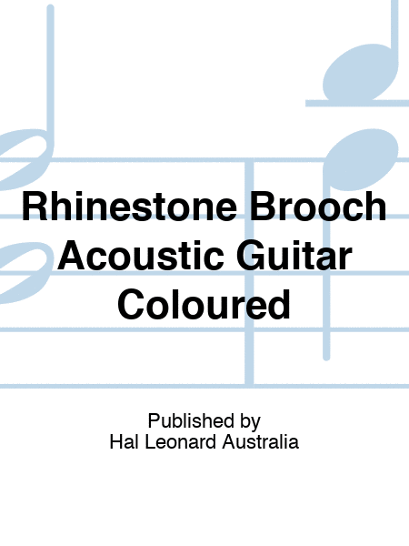 Rhinestone Brooch Acoustic Guitar Coloured