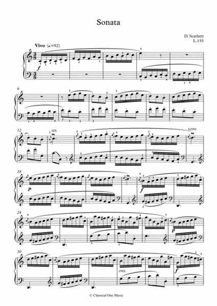 Scarlatti-Sonata in C-Major L.155 K.271(piano) image number null