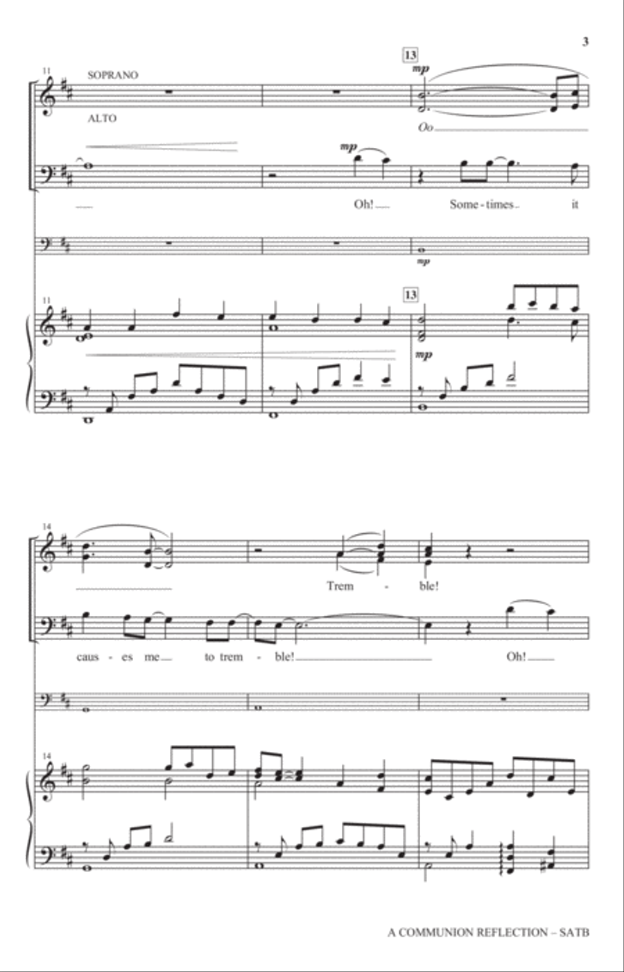 A Communion Reflection (Were You There?) 4-Part scores gallery preview page 2