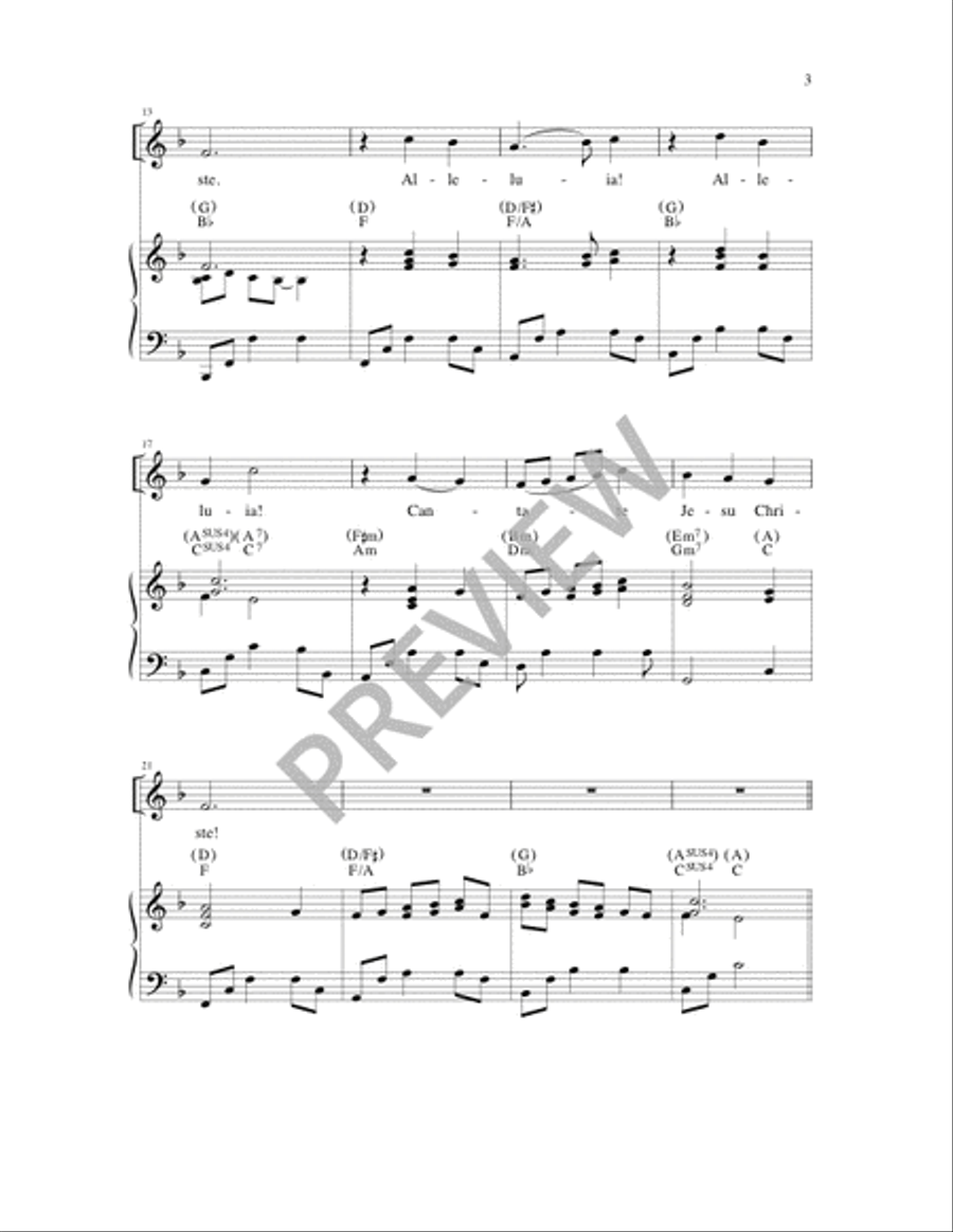 Alleluia, All the Ages 3-Part scores gallery preview page 3