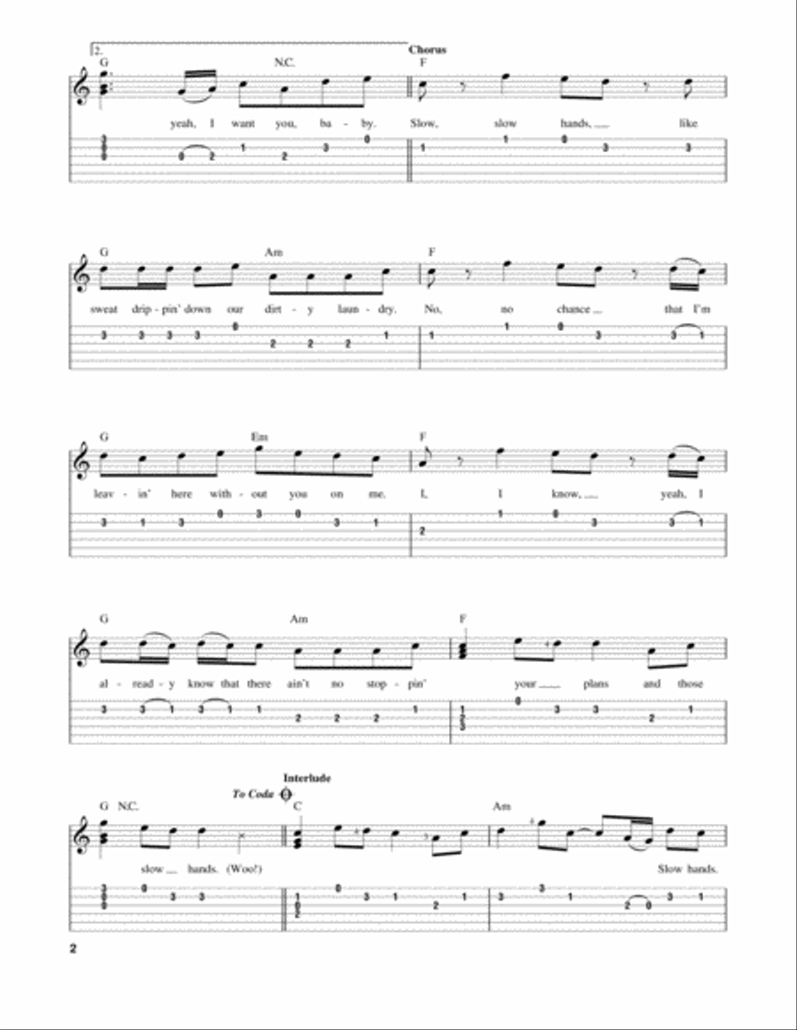 Slow Hands Slow Hands Acoustic Guitar scores gallery preview page 2