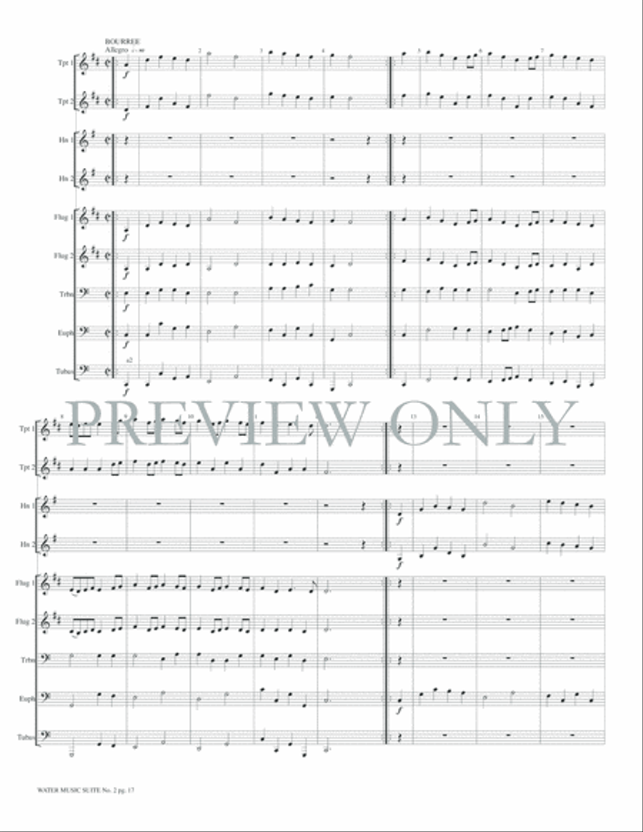 Water Music Suite No. 2 Water Music Suite No. 2 Brass Ensemble scores gallery preview page 19