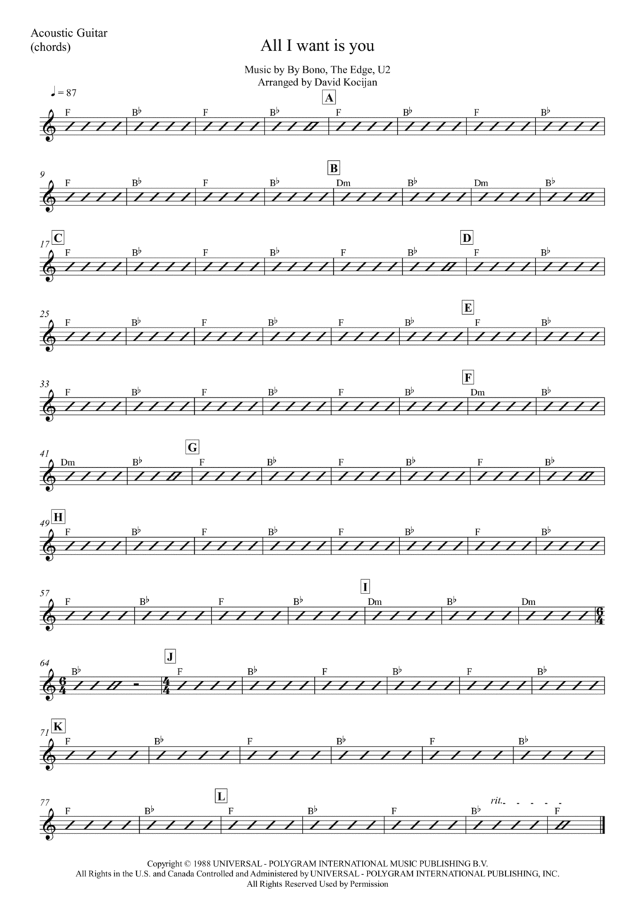 All I Want Is You Oboe scores gallery preview page 1