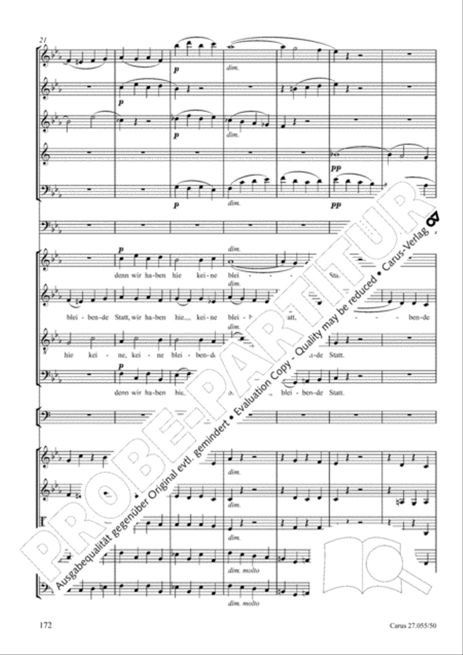 Ein Deutsches Requiem (German Requiem) 4-Part scores gallery preview page 179