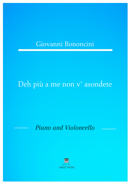 Giovanni Bononcini - Deh pi a me non v_asondete (Piano and Cello) image number null