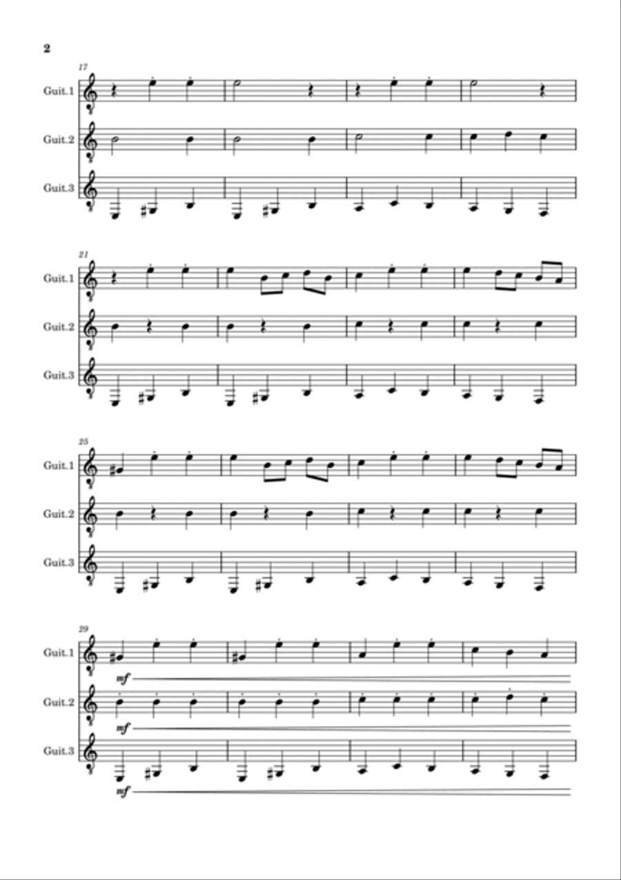 Malagueña Guitar Ensemble scores gallery preview page 2