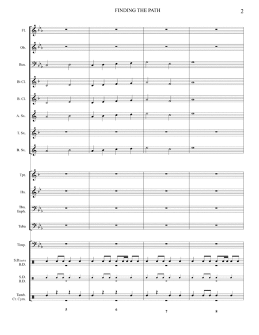 Finding The Path Concert Band scores gallery preview page 3