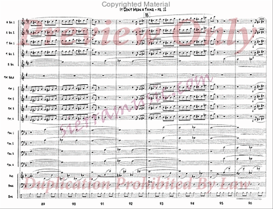 It Don't Mean a Thing If It Ain't Got That Swing Jazz Ensemble scores gallery preview page 13