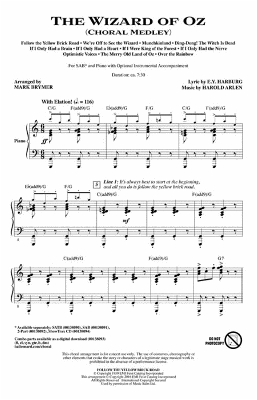 The Wizard of Oz 3-Part scores gallery preview page 2