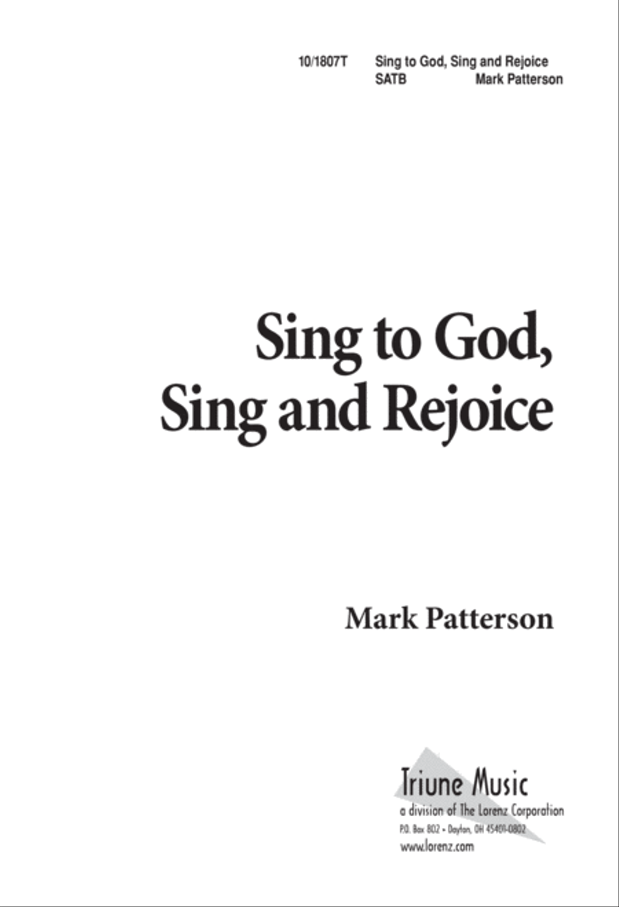 Sing to God, Sing and Rejoice 4-Part scores gallery preview page 1