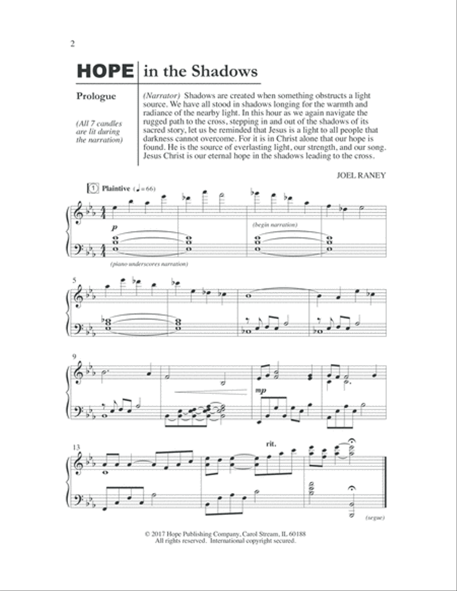 Hope in the Shadows-Score-Digital Download 4-Part scores gallery preview page 6