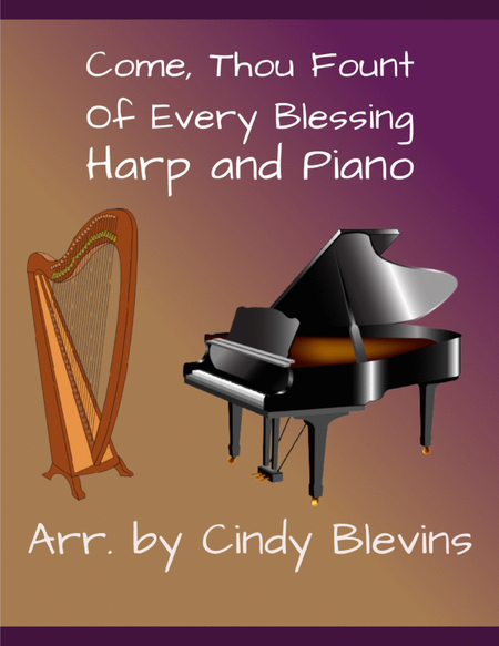 Come, Thou Fount Of Every Blessing, Harp and Piano Duet image number null
