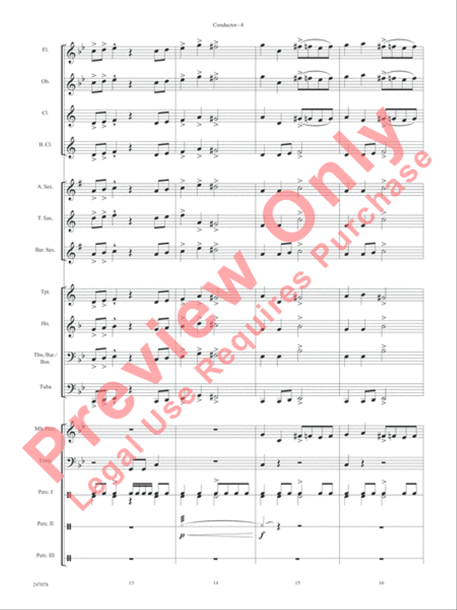 Hooroosh! Concert Band scores gallery preview page 6