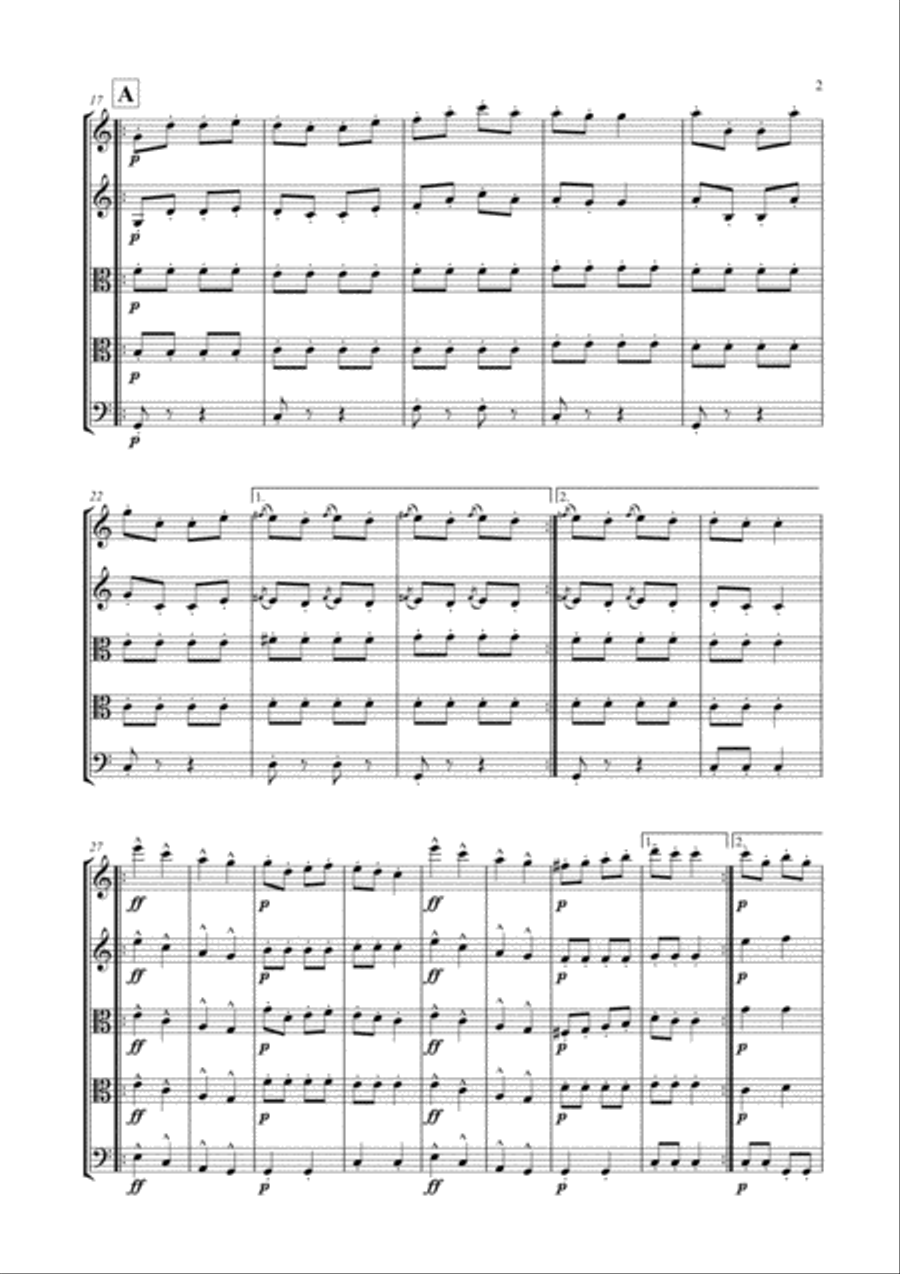 Galop Infernal (Can Can) for String Quintet String Quintet scores gallery preview page 3