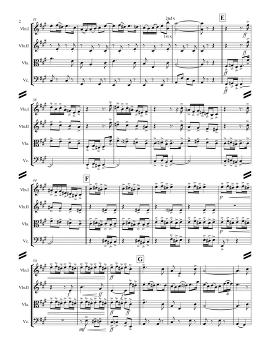 Valdres March (for String Quartet) image number null