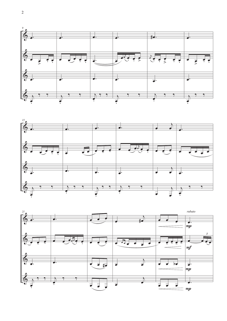 Scheherazade for Clarinet Quartet Clarinet Quartet scores gallery preview page 2