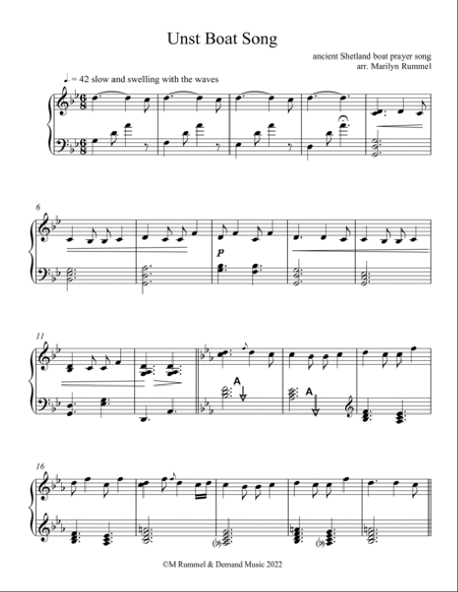 Unst Boat Song Harp scores gallery preview page 2