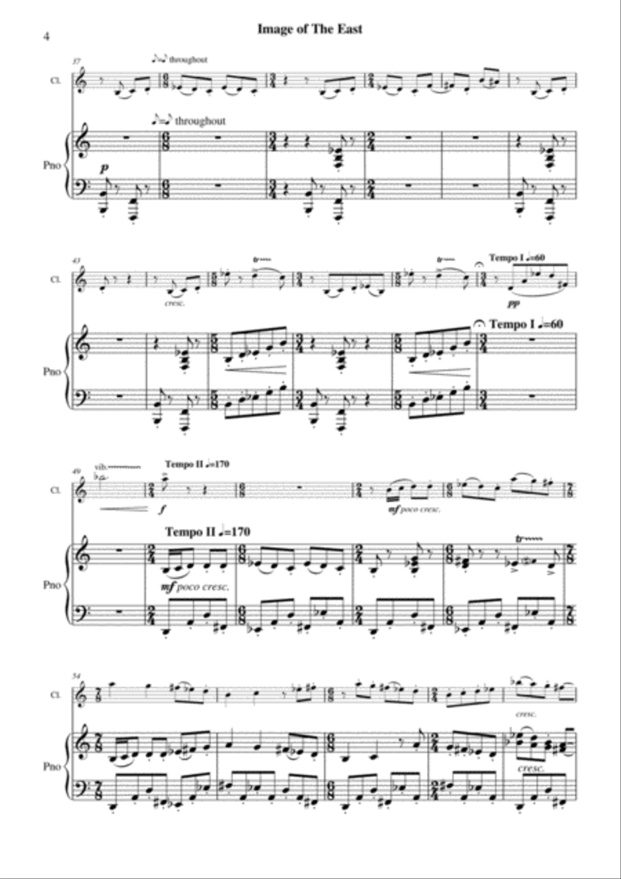 Image of the East Clarinet Solo scores gallery preview page 3