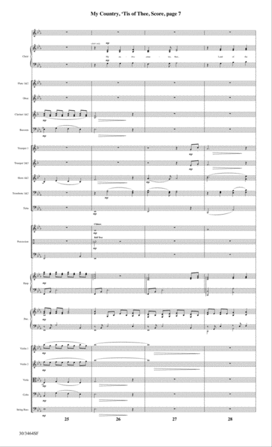 My Country, 'Tis of Thee - Orchestral Score and Parts Choir scores gallery preview page 9