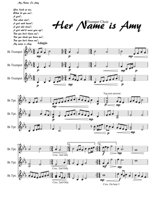 Her Name is Amy (Trumpet Choir) score