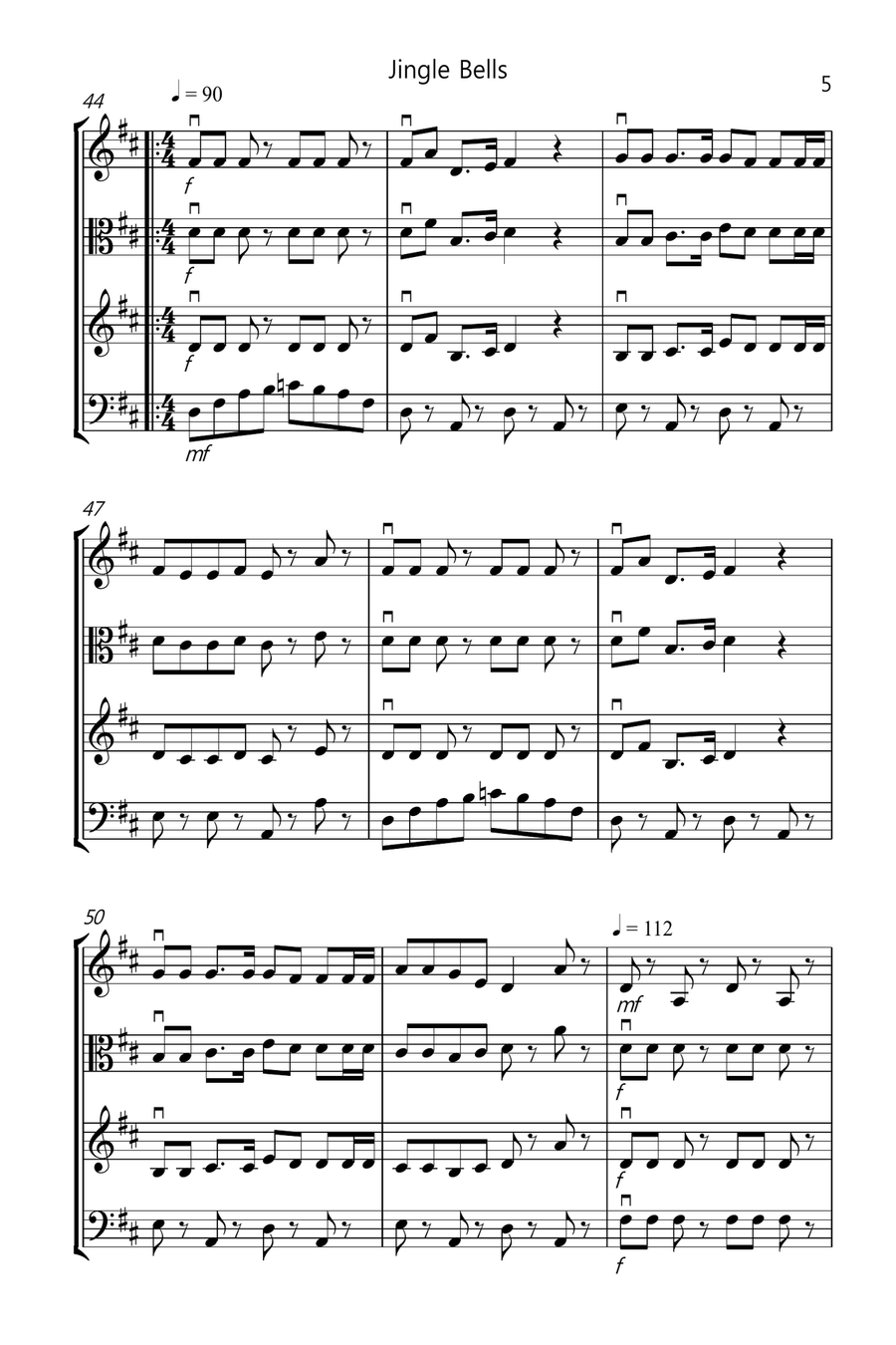 8 Easy Christmas Trios for Strings String Trio scores gallery preview page 5