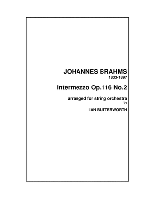 BRAHMS Intermezzo in A minor Op.116 No.2 for string orchestra