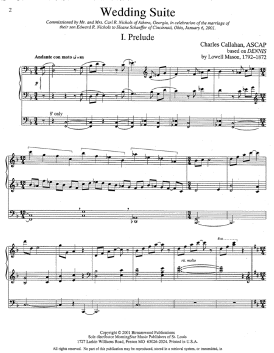 Wedding Suite Organ scores gallery preview page 2