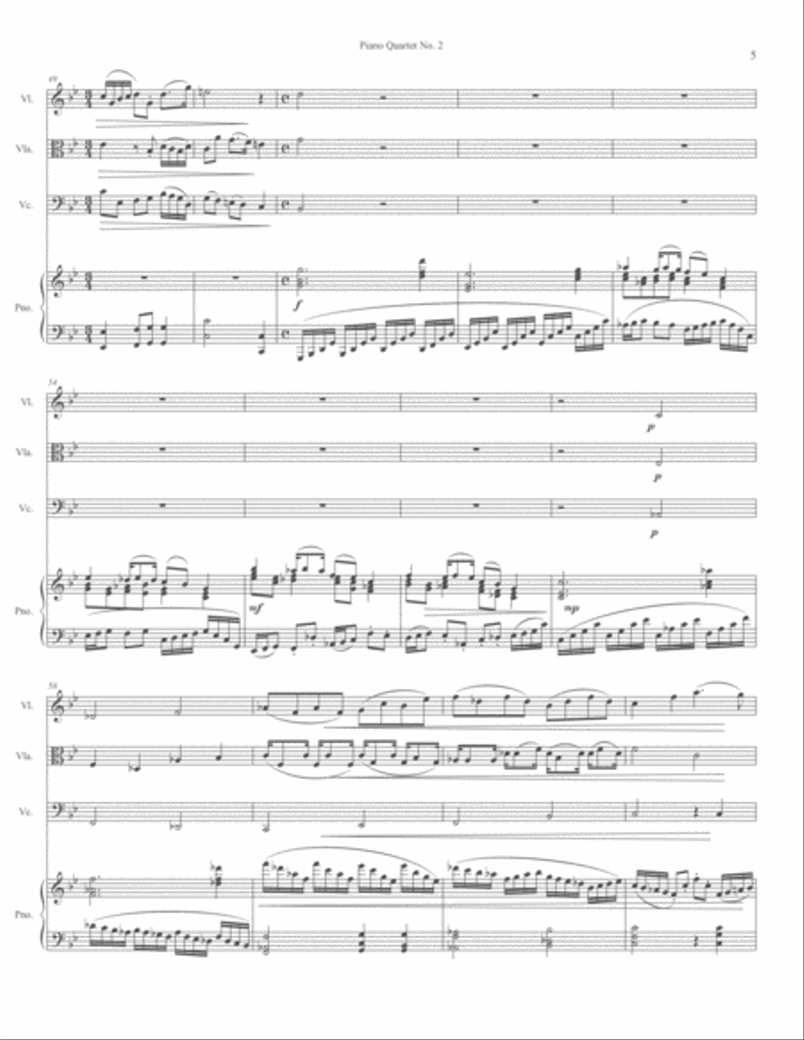 Piano Quartet No. 2 Piano Quartet No. 2 Piano Quartet scores gallery preview page 6