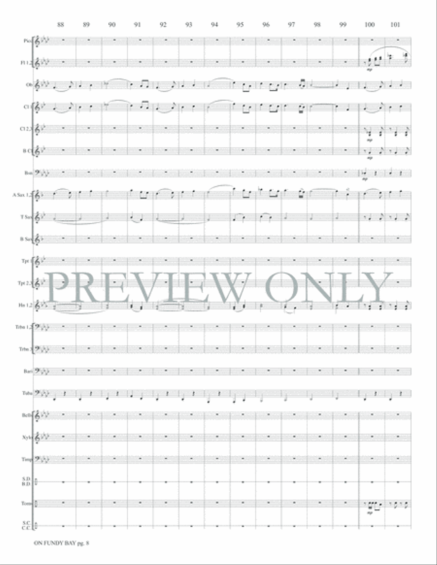 On Fundy Bay Concert Band scores gallery preview page 11