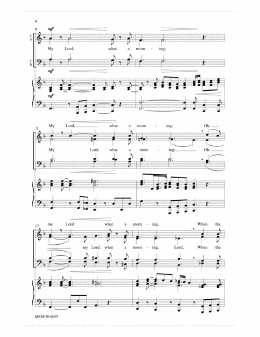 My Lord, What a Morning My Lord, What a Morning 4-Part scores gallery preview page 3