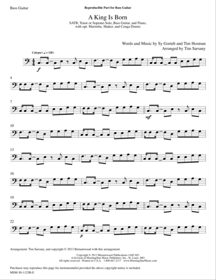 A King Is Born Choir scores gallery preview page 1