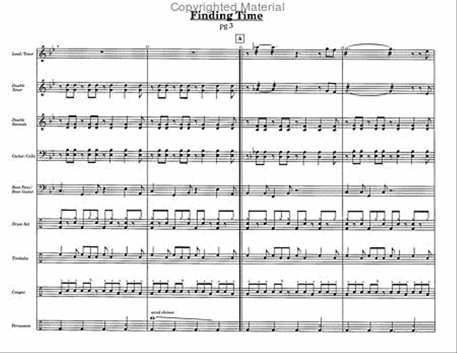 Finding Time Steel Drum Band scores gallery preview page 4