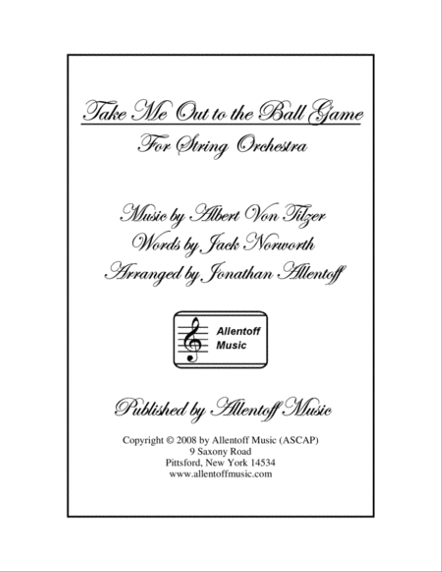 Take Me Out to the Ball Game for String Orchestra String Orchestra scores gallery preview page 1