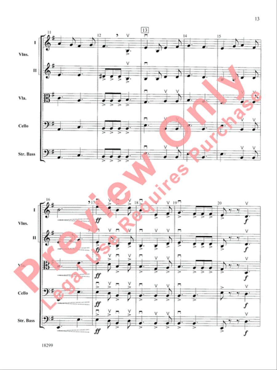 Three Scenes from a Green Valley String Orchestra scores gallery preview page 14