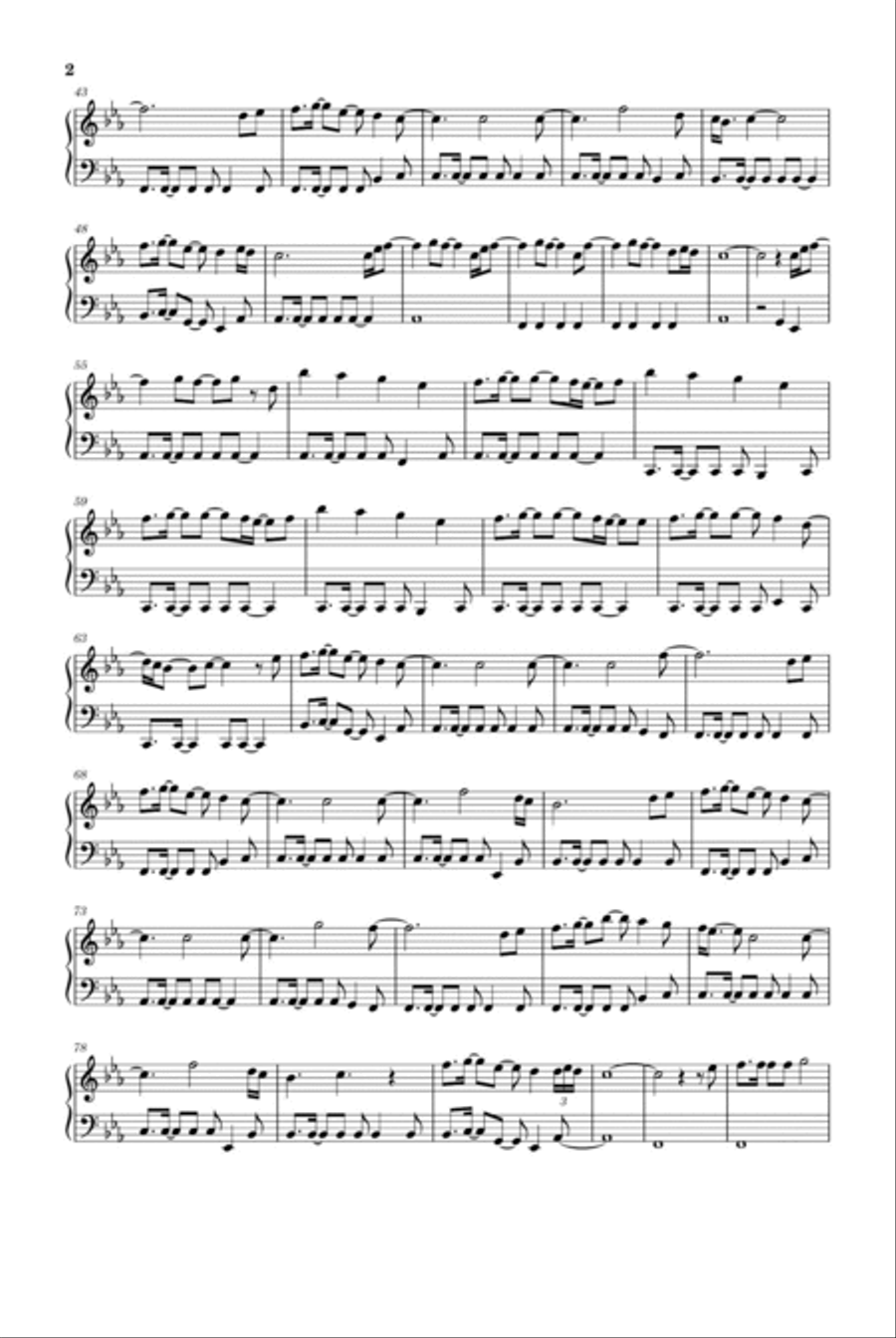 Moth To A Flame Piano Solo scores gallery preview page 2