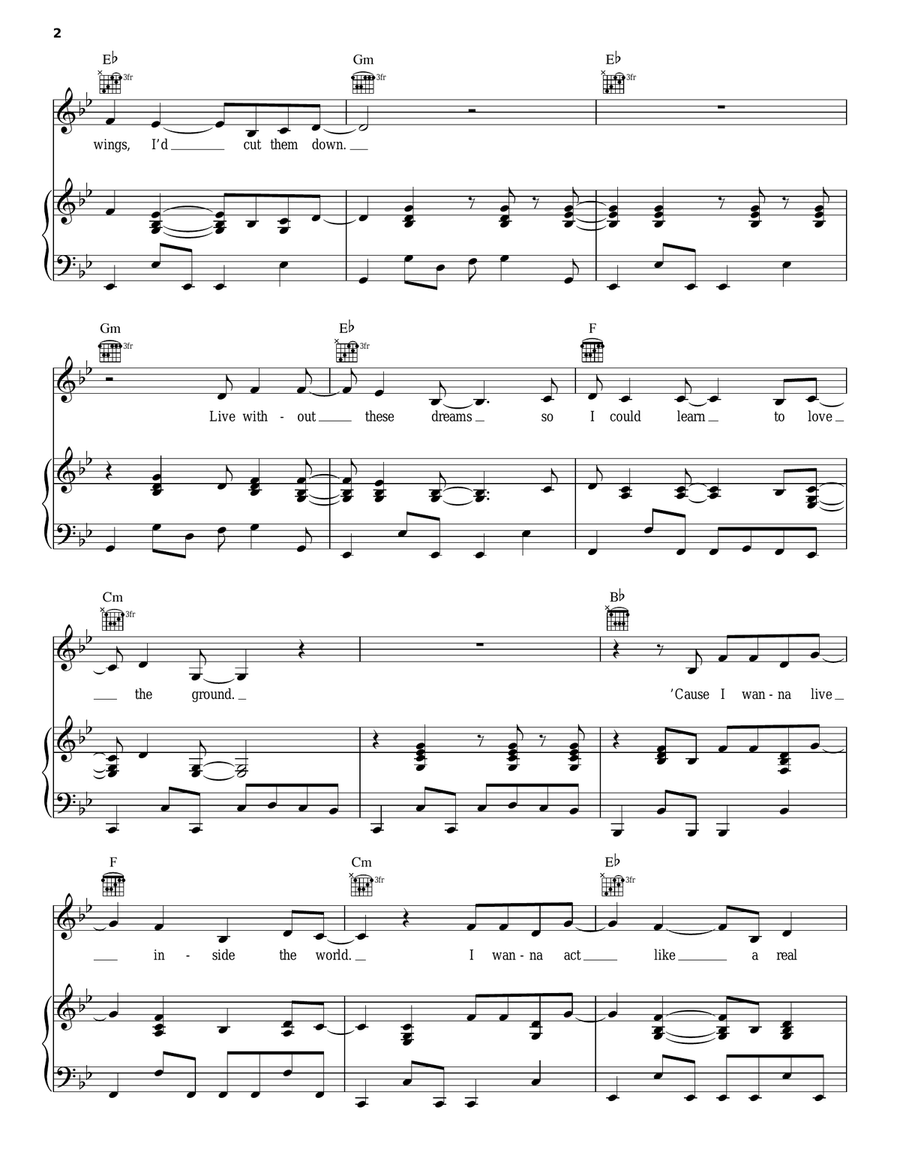 Dreams Are Not My Home Piano, Vocal, Guitar scores gallery preview page 2