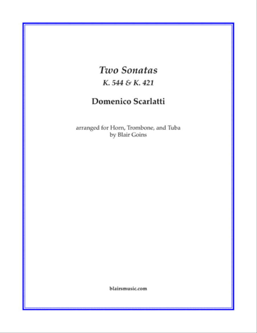Sonatas K. 421 and K. 544 Brass Ensemble scores gallery preview page 1