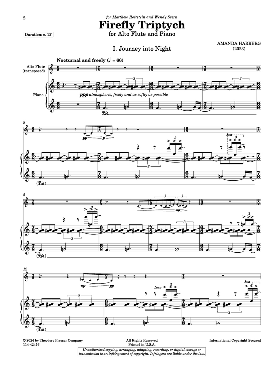 Firefly Triptych Chamber Music scores gallery preview page 2