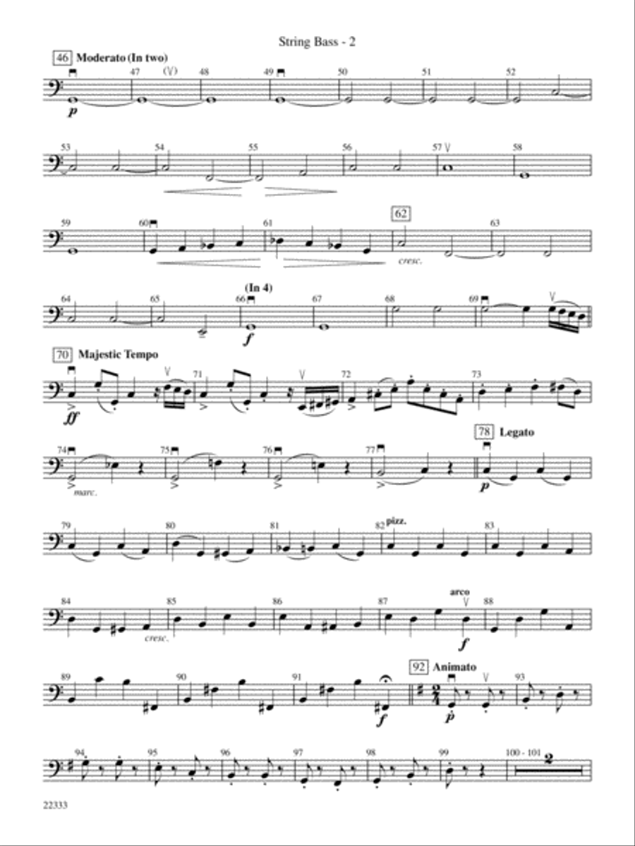 Academic Festival Overture: String Bass Full Orchestra scores gallery preview page 2