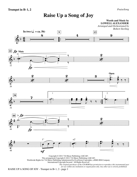 Raise Up A Song Of Joy - Bb Trumpet 1,2