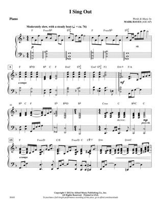 I Sing Out: Piano Accompaniment
