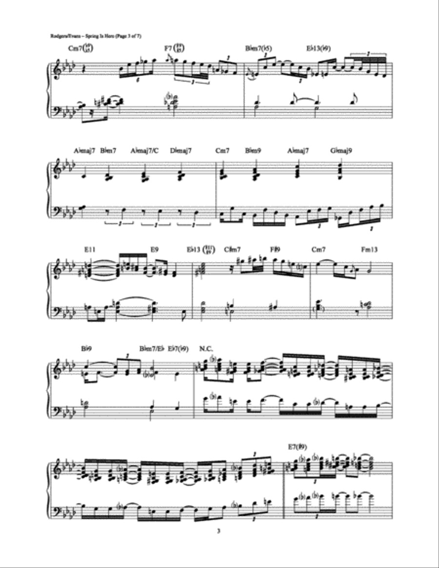 Spring Is Here Piano Solo scores gallery preview page 3