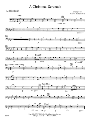 A Christmas Serenade (with optional chorus): 2nd Trombone
