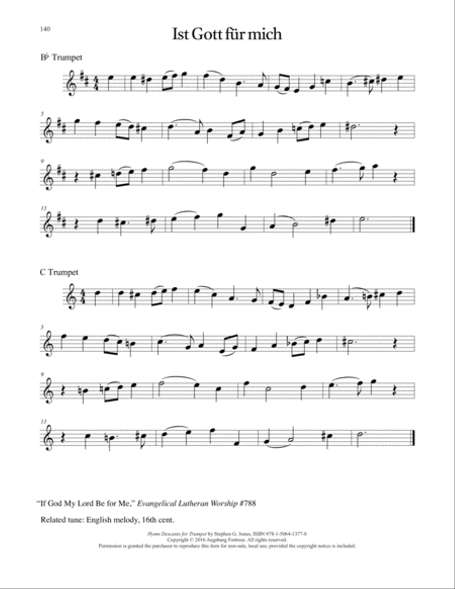 Hymn Descants for Trumpet C Trumpet scores gallery preview page 141