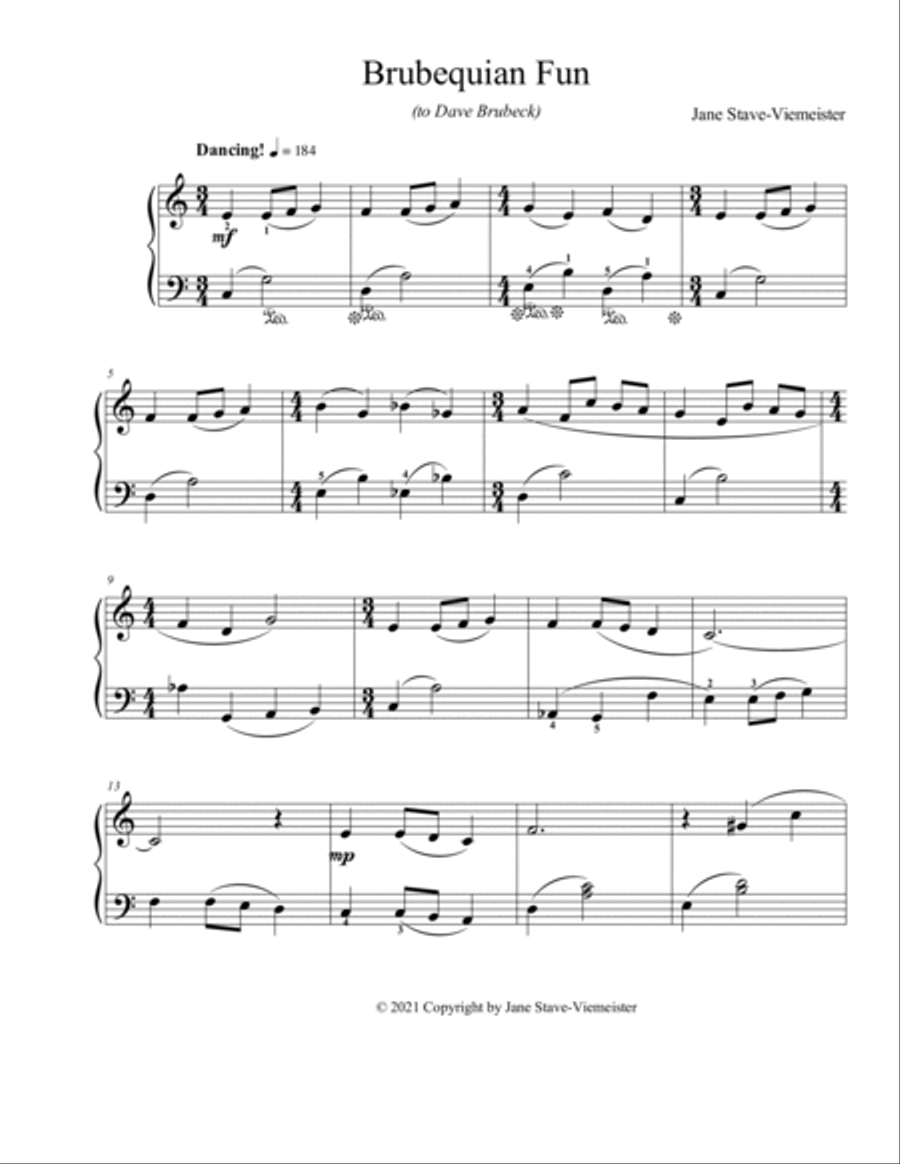 Brubequian Fun Piano Solo scores gallery preview page 2
