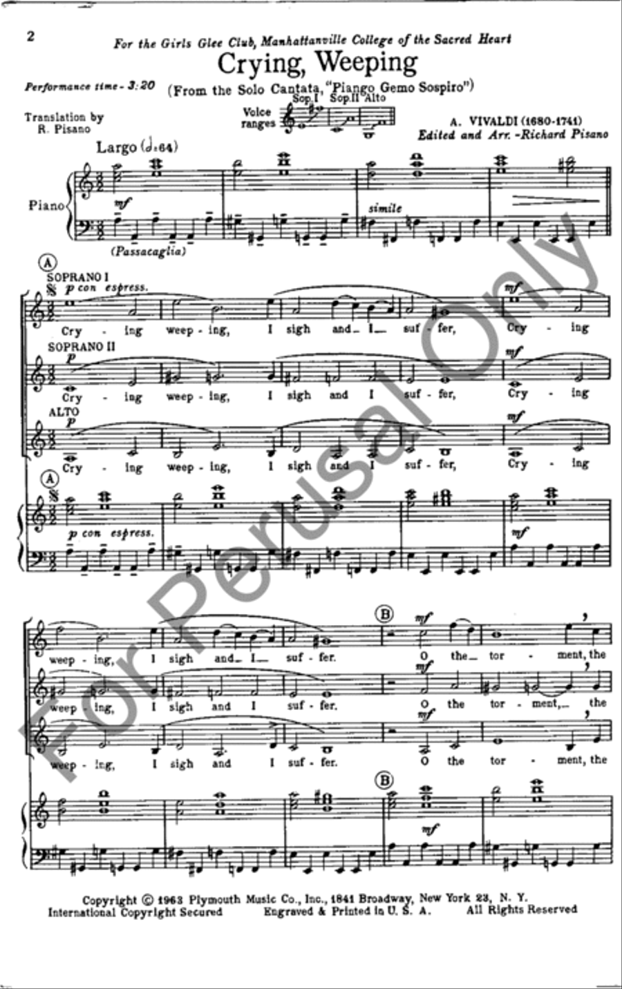 Crying, Weeping Crying, Weeping SSA scores gallery preview page 2